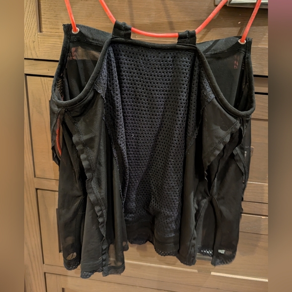 FP Movement by Free People Black Strappy Camisole Neon Orange Corded Straps - Picture 12 of 12